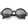 Neue Diamantbesetzte Totenkopf-Sonnenbrille Tanzparty Urlaubs-Dekorationsbrille Modische Katzenaugen-Sonnenbrille für Erwachsene