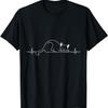 Katzen Herzschlag Liebe Katzen Damen Mädchen Katzenliebhaber T-Shirt