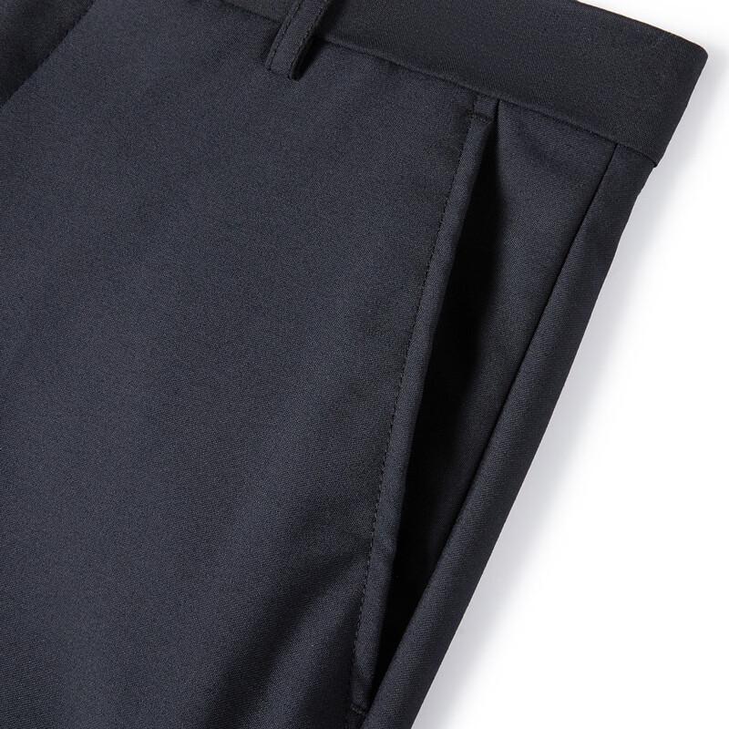 MONTAGUT Men's Worsted Wool Blend Straight-Leg Dress Pants