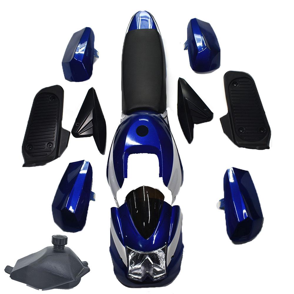 Plastic Kit Fairings Fender With Headlight Windshield and Fuel Tank Seat for 49cc Kids Quad Bike Mini ATV Kid 4x4 Wheeler