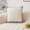 Ins Style Simple Pillowcase Black and White Velvet Cushion Polka Dot Pillowcase Bed and Breakfast Sofa Decoration Atmosphere Pillow