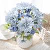 Artificial Rose Flowers Wedding Home Room Table Decor Bridal Bouquets Garden Fake Silk Dahlia Hydrangeas Vase Outdoor Diy Gifts