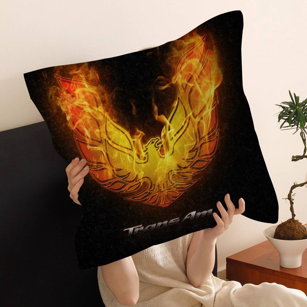 Pontiac Firebird Trans Pillow Covers Cartoon Sofa Decorative Home Double-Sided Printing Short Plush Cute Cushion Cover