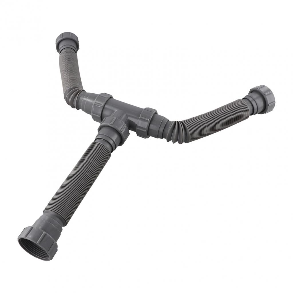 Adjustable Double Sink Drain Kit: Flexible 1-1/2 & 1-1/4 Inch P Trap Sink Drain