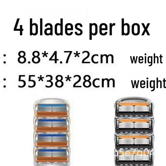 Old-Fashioned 5-Layer Men's Manual Shaving Razor with Five Cutter Heads