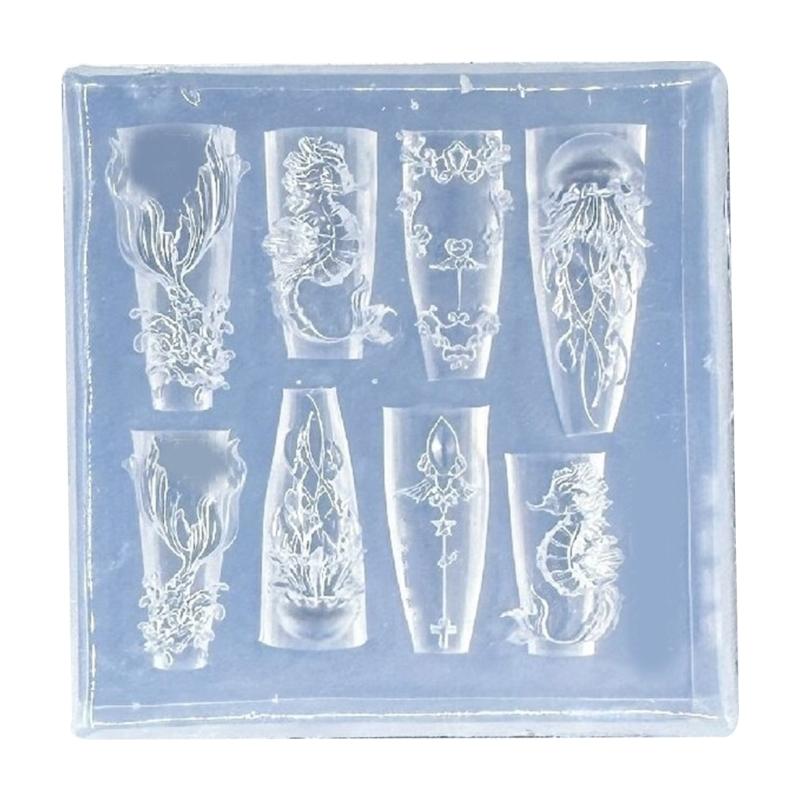 

Creative Silicone Mold Pair For Nail Artists Makes Intricate Floral Designs And Bowknot Shaped Craft Embellishments