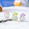 1/5Pcs Mini Resin Fluorescent Santa Claus Miniature Landscape Figurines Fairy Garden Decor Snow Landscape Model Ornaments