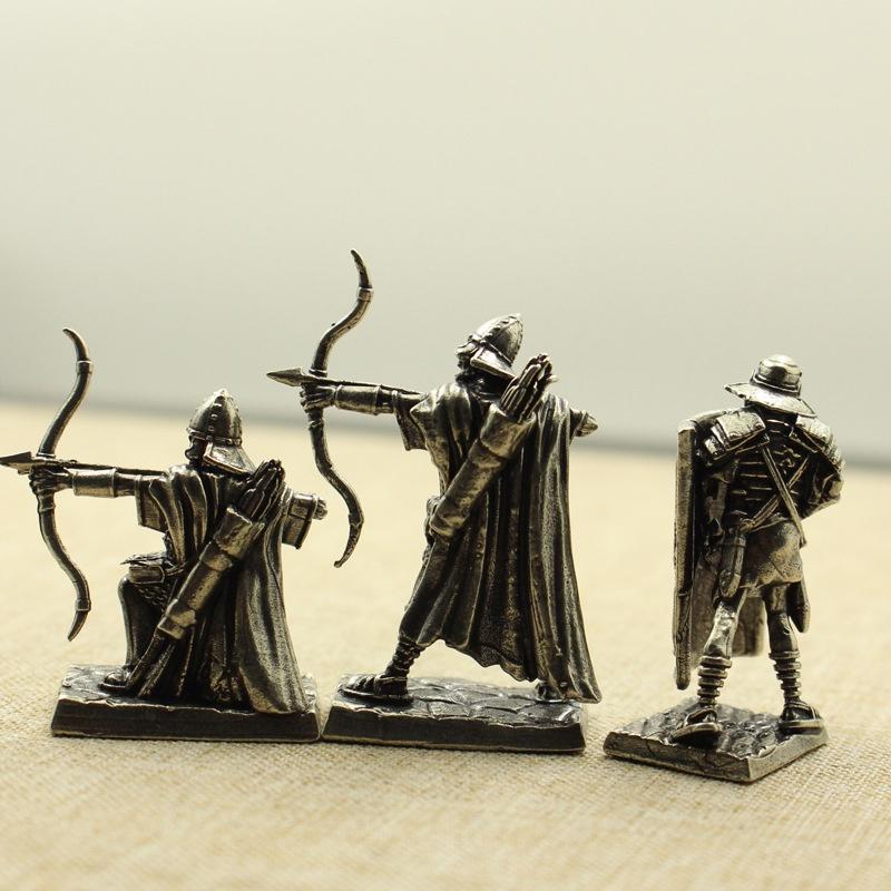 Ornamente Metal Cupru De Birou Figurină Model Soldat Legiune Romană Arcaș Decorațiuni Militare Medievale