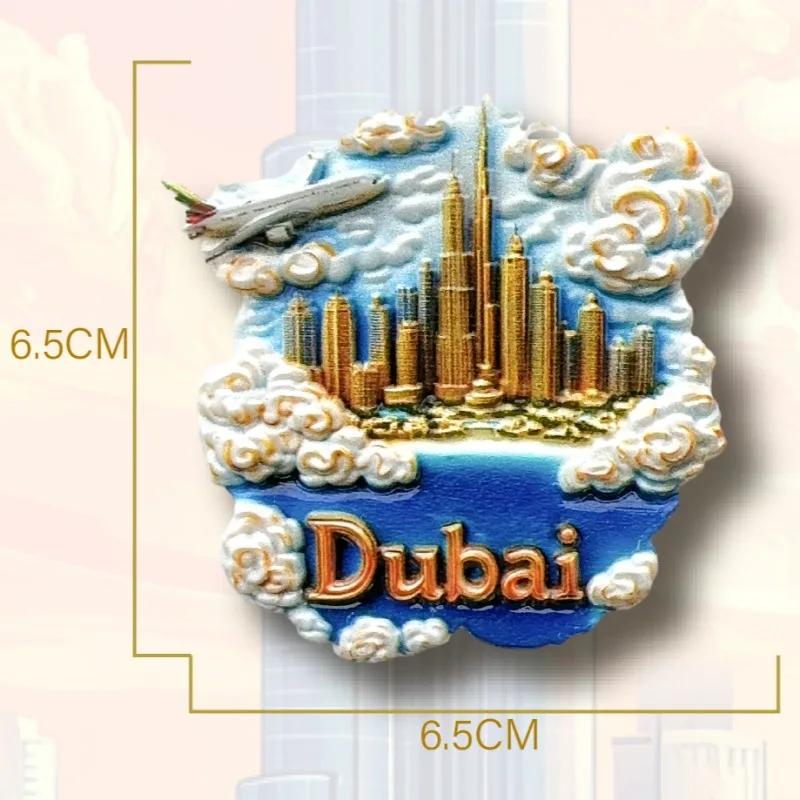 Dubai Fridge Stickers Burj Khalifa Tower Souvenirs Photo Wall Magnetic Stickers Home Decoration Wedding Gifts