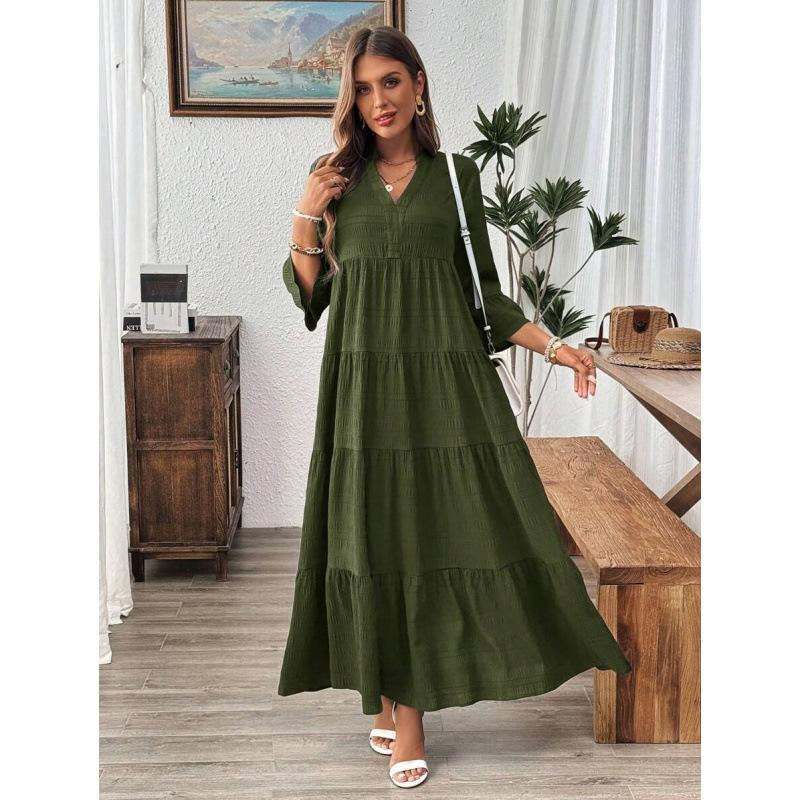 European and American fashion slim-fitting long dress women's 2026 summer new casual vacation skirt