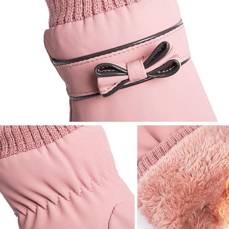 Женские зимние ветрозащитные перчатки, теплые флисовые перчатки для ...