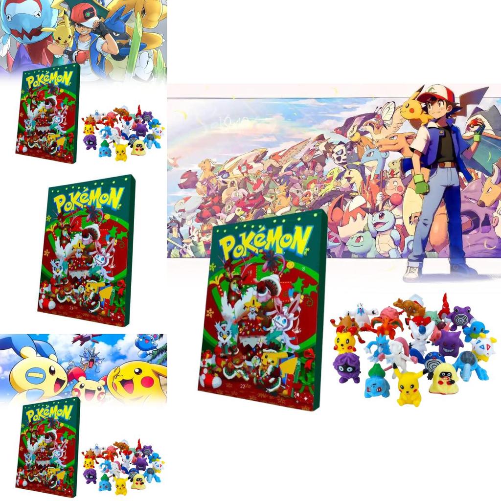 Pokemon Christmas Countdown Calendar With 24 Plastic Toys For Kids And Collectors