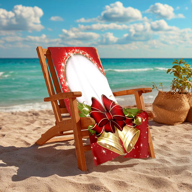 Ultra-Soft Beach Towel with Christmas Santa Claus Theme,Ideal for Pool - Camping, Diving - Perfect Travel Essential, Vibrant Beach Towel.