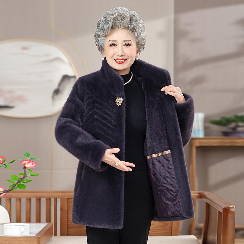 New Winter Clothing with Thickened Fur Like Mink Fur Coat Women's Stylish Fur Like Coat