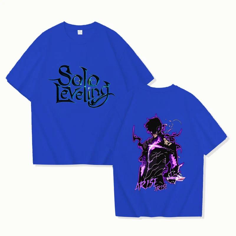 New Anime Solo Leveling T Shirt Unisex Short Sleeve O Neck Summer Casual Funny Sung Jin Woo Printing T-shirt Top Tee