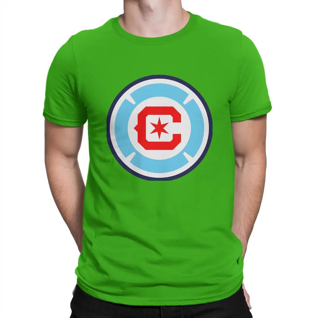 T-shirt Homme Chicago Fire FC Horloge Chicago Fire Vêtement Coton Loisir Manches Courtes Col Rond T-shirt Graphique Imprimé