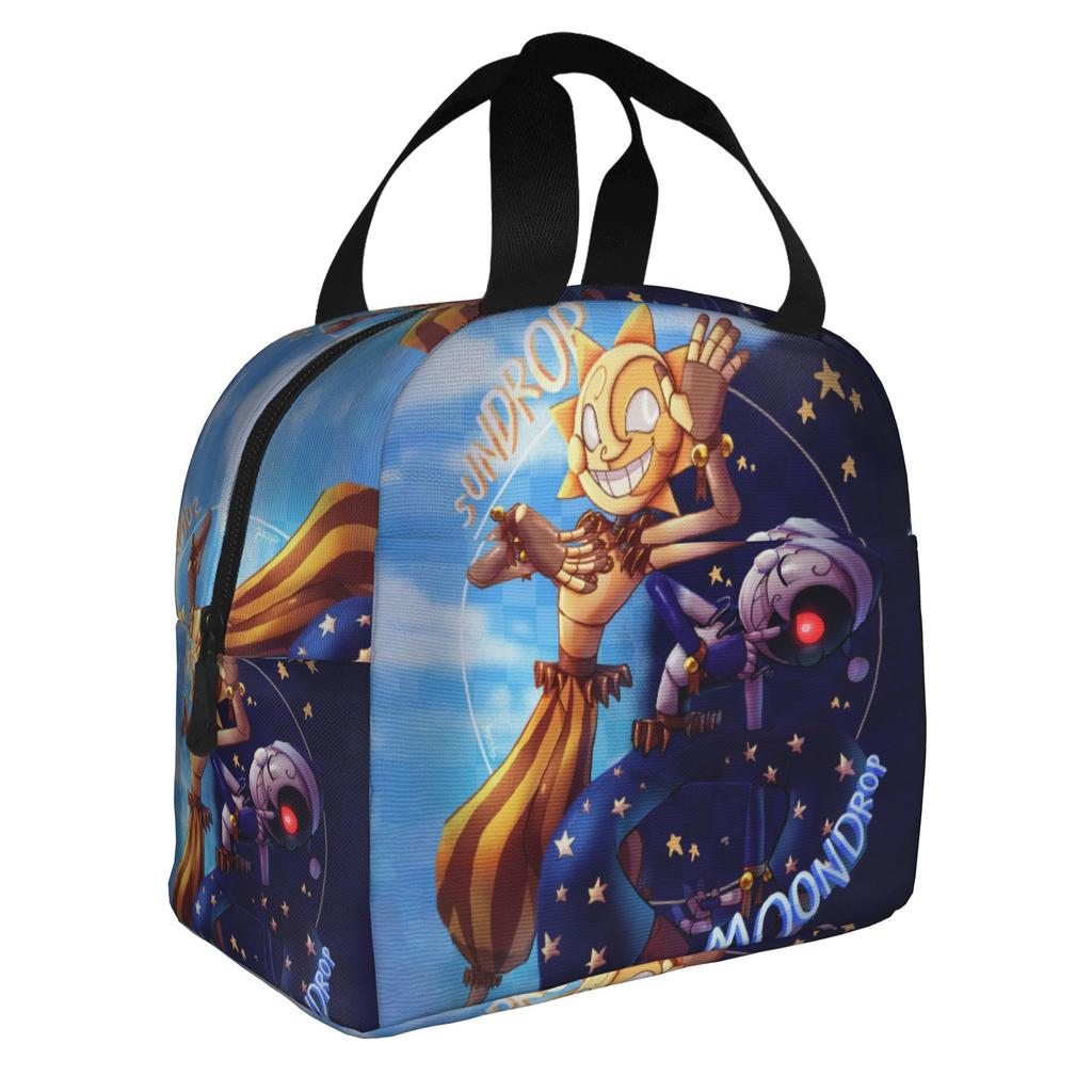 F-Fnaf S-Security B-Breachs Geïsoleerde Lunchtassen voor School Kantoor Waterdichte Thermische Koeltas Bento Box Dames Heren