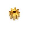 Copper 8-Tooth Pinion Gear: 1 Mod, 2mm Bore, Precision Fit
