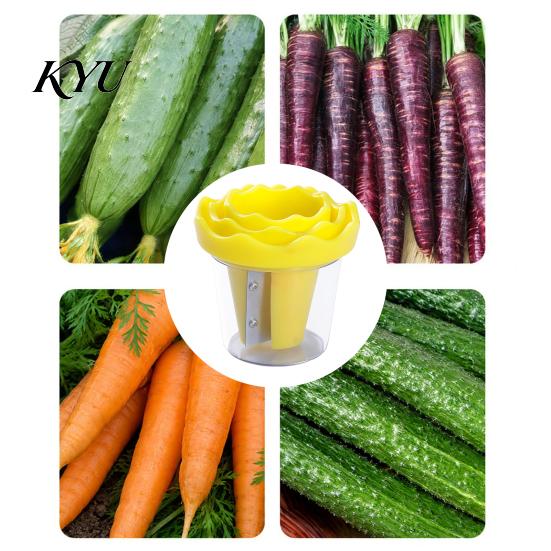Decorative Vegetable Cutter Spiral Curler, Stainless Steel Blade Handheld Twister, Creative Cucumber Slicer Tool Rotatable Fruit for Carrots Cucumbers