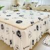 1/3Pcs Thai Latex Cooling Bed Skirt, Ice Silk Mattress Cover, Washable Breathable Cooling Mat for Queen King Beds