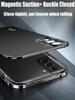 Fashion Magnetic Close Aluminum Metal Case For Samsung Galaxy S25 S24 S23 S22 S21 Ultra Strong Drop Proof Cover