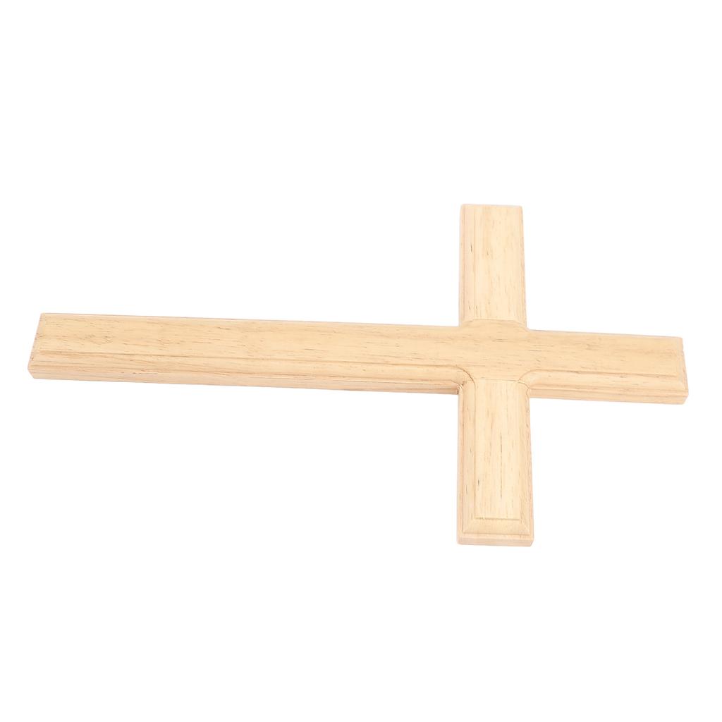 Wooden Crucifix Wall Decor 30cm Simple Smoothly Polished Wood Wall Hanging Crucifix