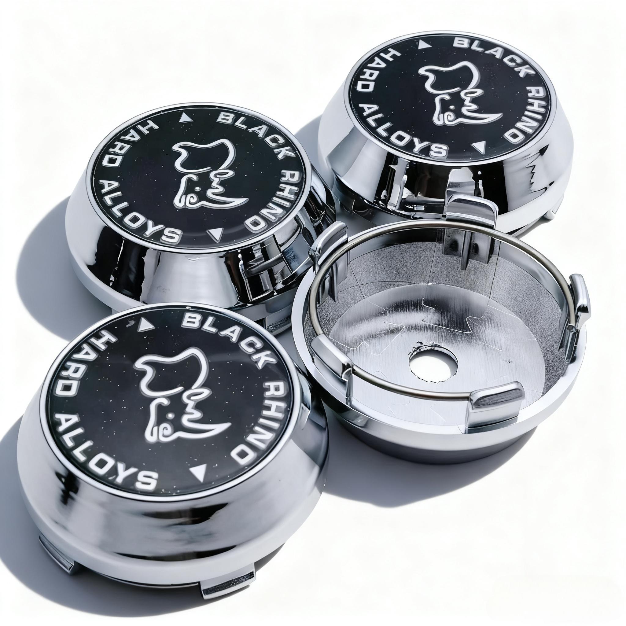 

4pcs Black Rhino Logo Emblem Car Wheel Center Caps 60MM 56MM Wheels Hub High Cap Rhinoceros Badge Rim Hubcaps Cover Accessories (as the picture,Black Rhino Badge&4pcs High Caps)