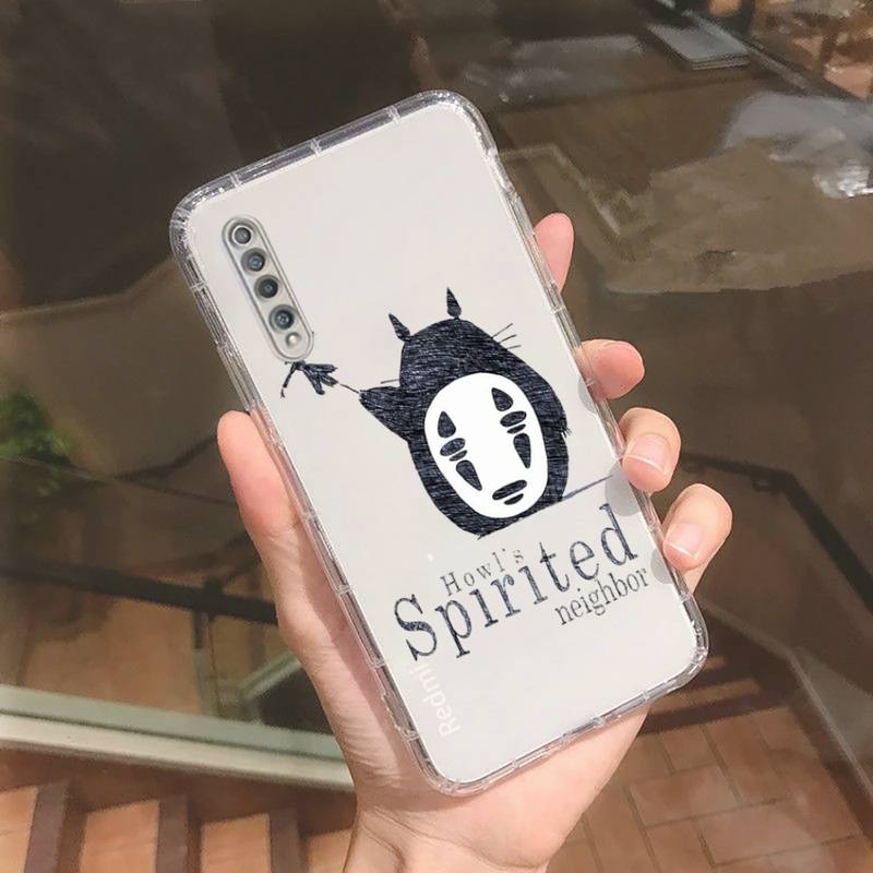Totoro sprite away anime carino linea Custodia per telefono Trasparente per Xiaomi redmi note x f poco 10 11 9 7 8 3 i t s E pro cover shell