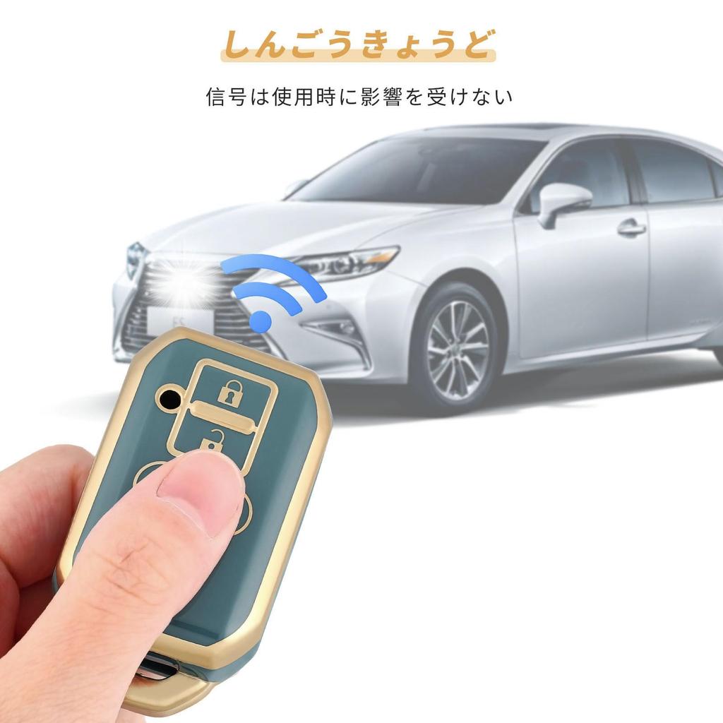 Smart Key Case for No Radio Fits the New Spacia Flair New and Made of TPU Material [OFFCURVE] Suzuki, 4-Button, Shockproof, Scratch-Resistant,