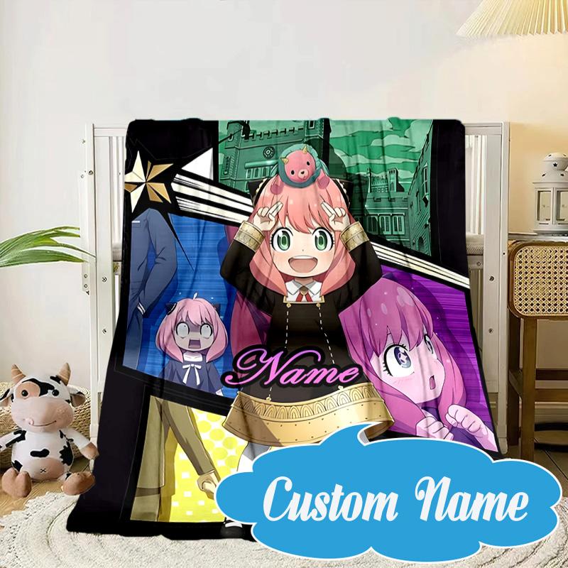 Custom Name SPY Adventure Blanket bed sofa Blanket Flannel Blanket for Camping, Hiking, Picnic Essentials,gift for Fan family
