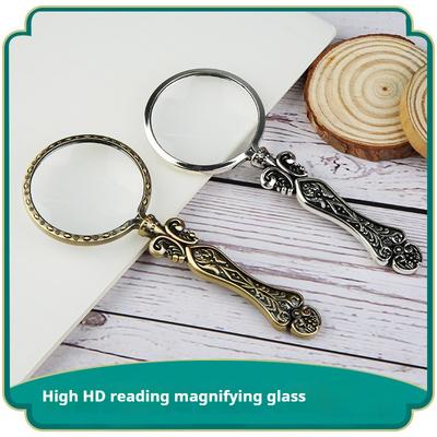 Vintage Metal Handle Reading Magnifying Glass, Portable Handheld Magnifying Glass