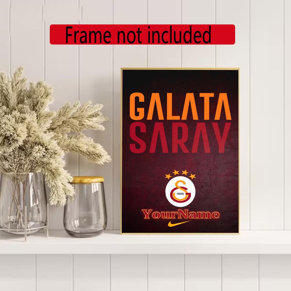 Galatasaray Customize Your Name Diamond Painting Round Diamond Rhinestones Mosaic Diamond Embroidery Wall Paintings Rhinestones Gift Frameless