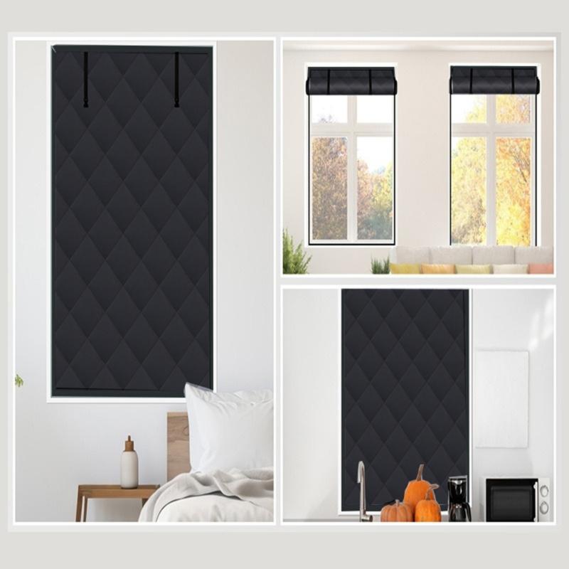 Noise Blocking Oxfords Fabric Rollable Window Cover Designed for Quiet Living Space with Roll Light Control
