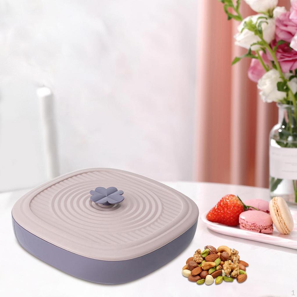 Geteilte Servierplatte, 5 Fächer, Snackplatte, Vorspeisen-Trockenfrüchteplatte für Süßigkeiten
