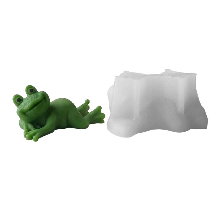 Silicone Frogs Candle Mold for Table Decorations 3D Frogs Shape Scented Candle Crafting Molds for Resin Wax Clay Project