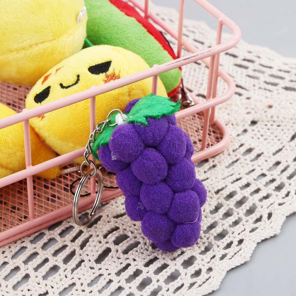 6cm Key Holder Stuffed Toy Plush Keychain Fruit Plush Doll Fruit Plush Toy Vegetable Plush Toy
