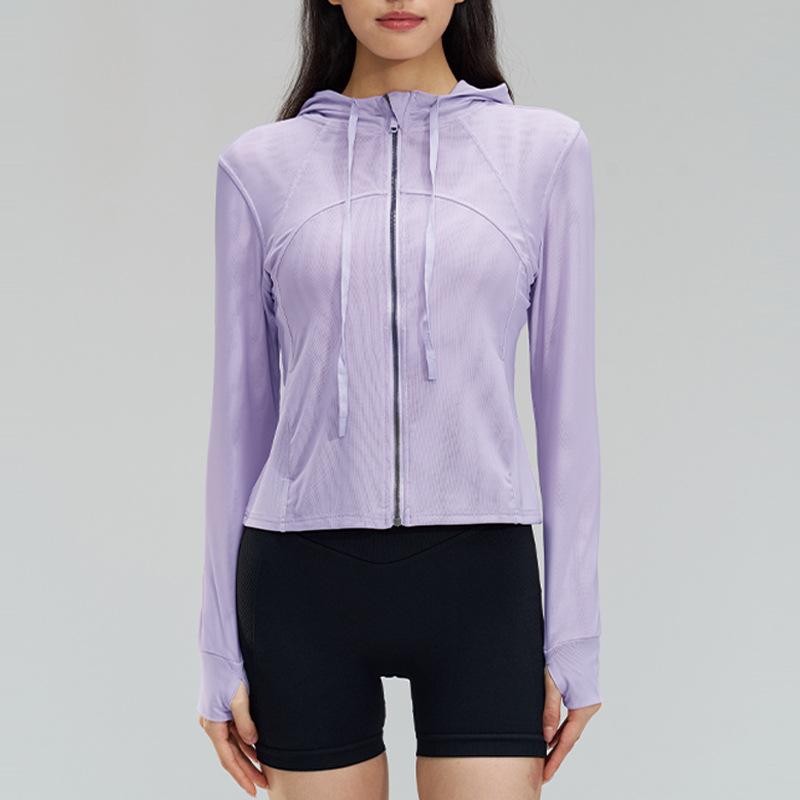 Yoga clothes, yoga tops, sports outdoor long sleeves, moisture wicking, fitness, body tight and breathable fitness clothes, women