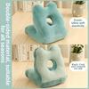 Portable Double-Sided Nap Pillow Hollow Design Breathable Office Rest Pillow Cute Supportive Sleeping Pillow Lunch Break