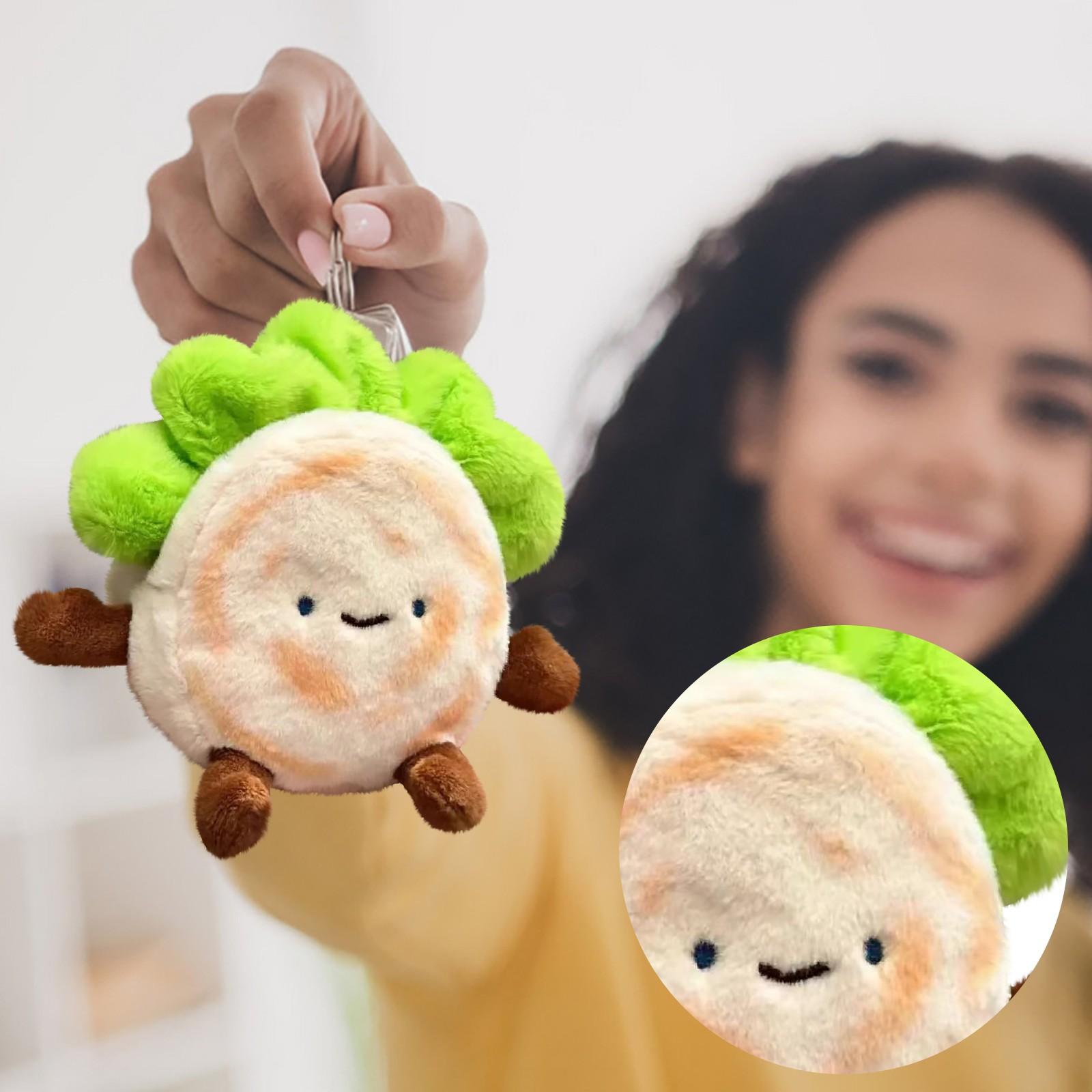 

Милая плюшевая кукла Roujiamo, сумка, подвеска, модная паровая булочка, школьный рюкзак, подвеска, брелок для ключей для пары и подруги One Size