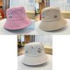 Cute Panda Embroidered Foldable Fisherman Hat For Women Uv Protection Sun Hat For Outdoor Activities