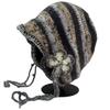 New gentle wind lace-up flower knitted hat women's big head circumference shows face small spring and summer sun protection breathable wool hat