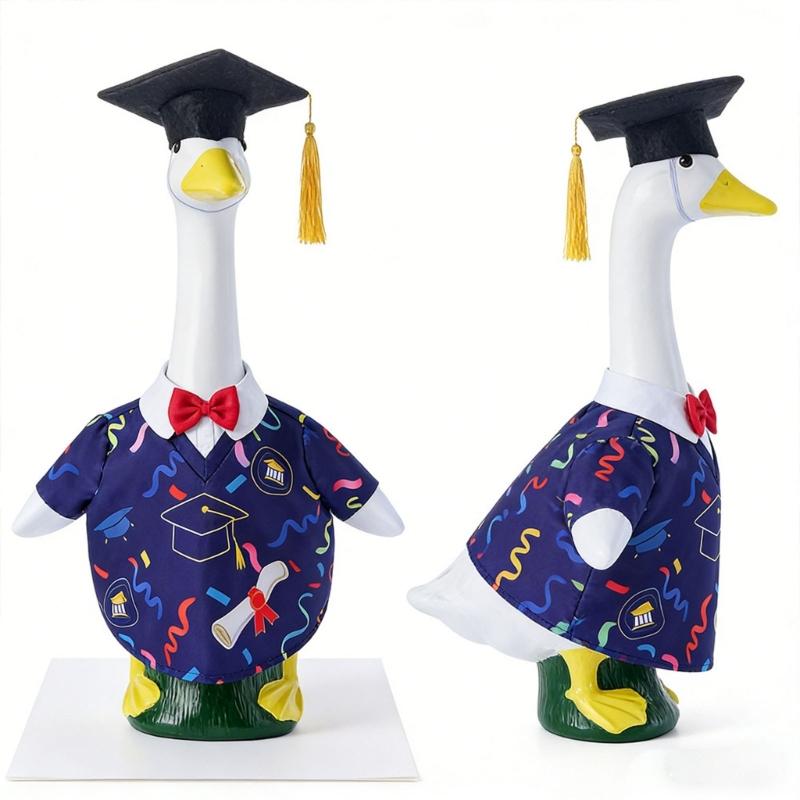 Funny Graduation Outfit Graduation Season Geese Costume Gag Robe with Cap For Outdoor Display Gathering Decoration