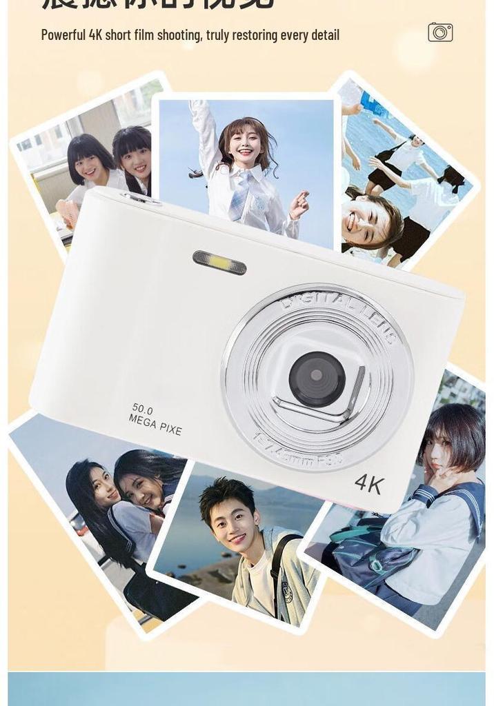 Retro High-Pixel CCD Digital Camera for Students and Travelers, Portable Beauty D01