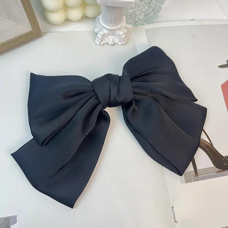 Big Hair Bow Ties Hair Clips Satin Two Layer Butterfly Bow For Women Bowknot Hairpins Trendy Girls Hair Accessories Barrettes