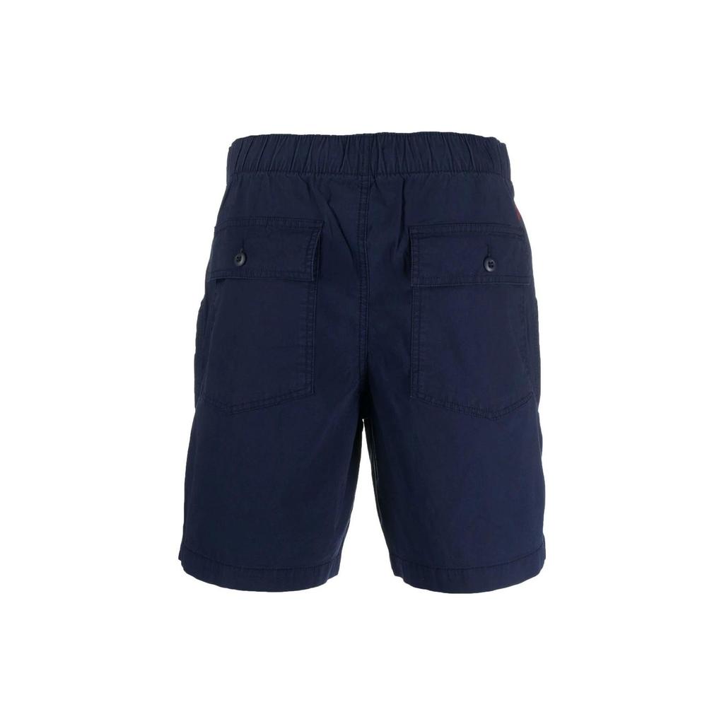 Polo Ralph Lauren SS23 Solid Color Elastic Drawstring Waist Straight Leg Casual Shorts Men Shorts Blue 710834706-001