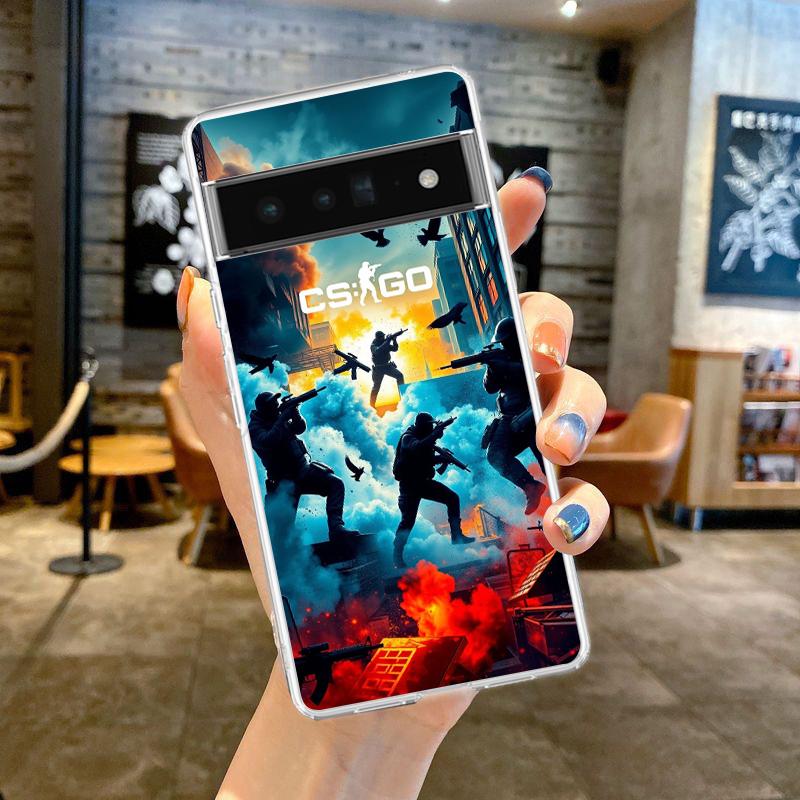 Counter Strike CS GO Hot Game Phone Case Cover for Google Pixel 9 8 7 6 5 4 4XL Silicone 7A 6A 5A 4A 3A Pro XL Transparent Shell