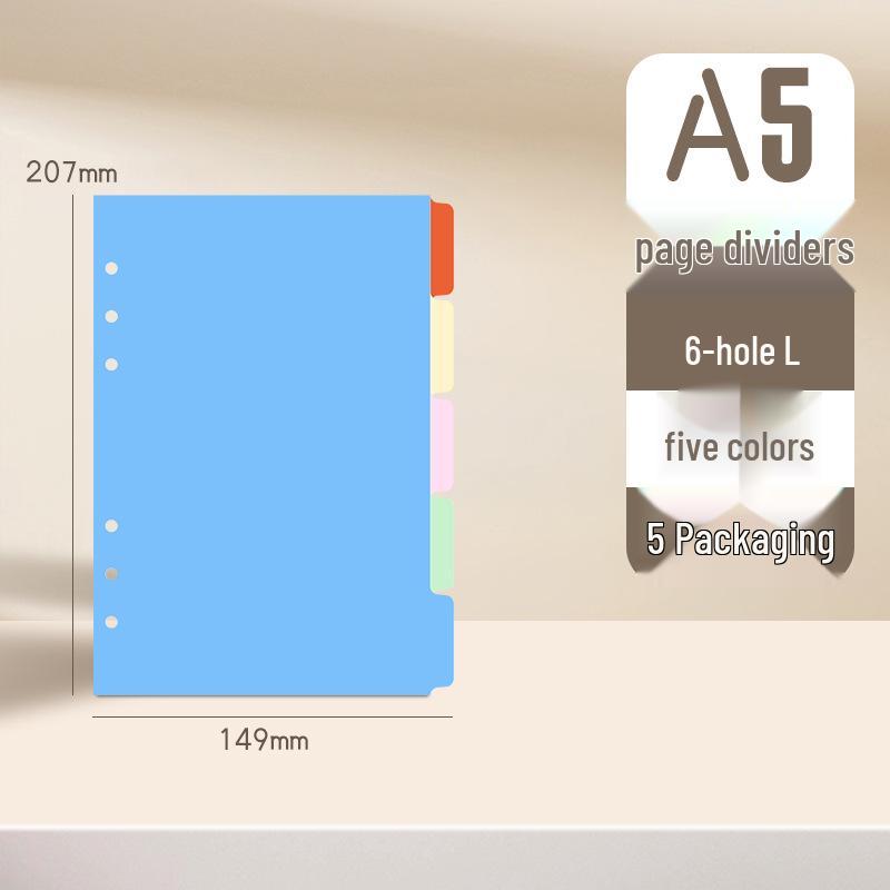 Colorful Index Divider Paper for A4 and B5, 11-Hole and 9-Hole Options, Numbered and Multi-Page Classifications