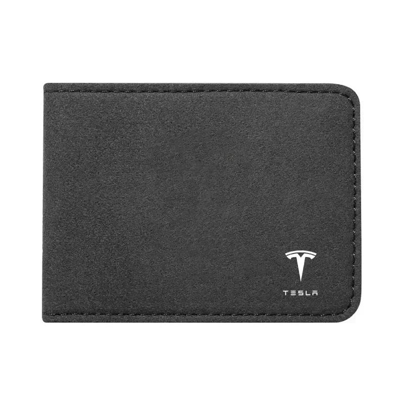 

Car Sticker Tesla 1pcs Men s Decor Leather Car Driver License Bag Credit Card Holder for Tesla Model 3 2021 S X Y 2017 2018 2019