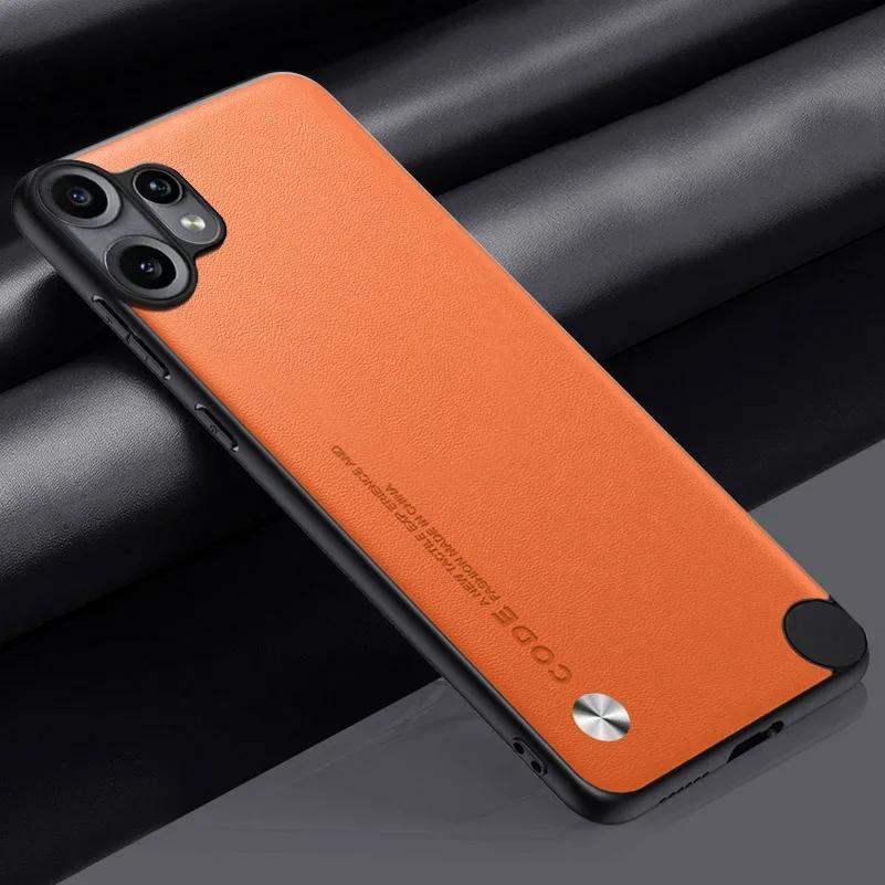 

Однотонний шкіряний чохол для Nothing CMF Phone 2 Pro Матовий силіконовий чохол для задньої панелі Захист камери Ударостійкий бампер для CMFphone2pro For CMF Phone 2 Pro помаранчевий