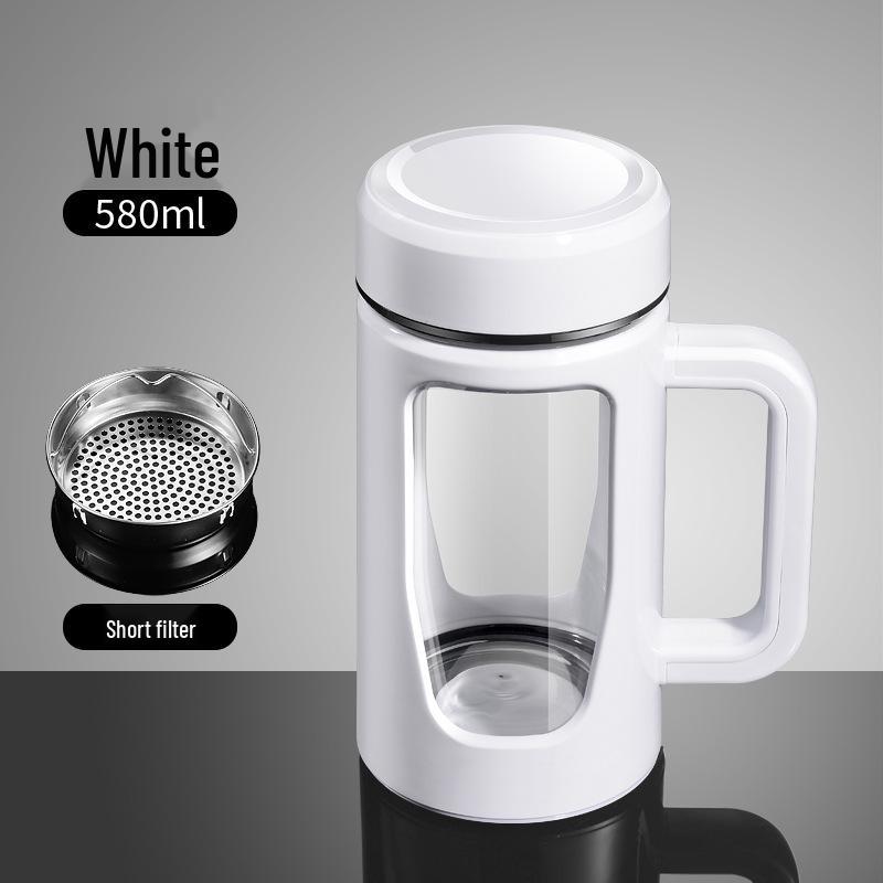 Doppelwandige Hitzebeständige Glas-Teetasse mit Henkel